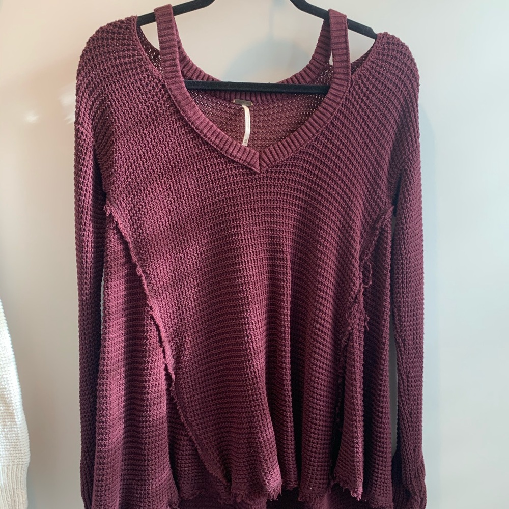 Free People Moonshine Cold Shoulder Sweater